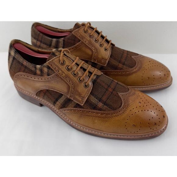 Spring Step‎ L’Artiste Thavo-Plaid tan oxfords main image 9